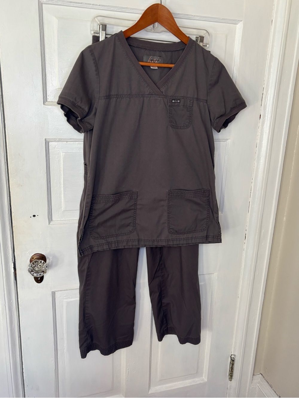 Koi Charcoal Gray Scrub Set